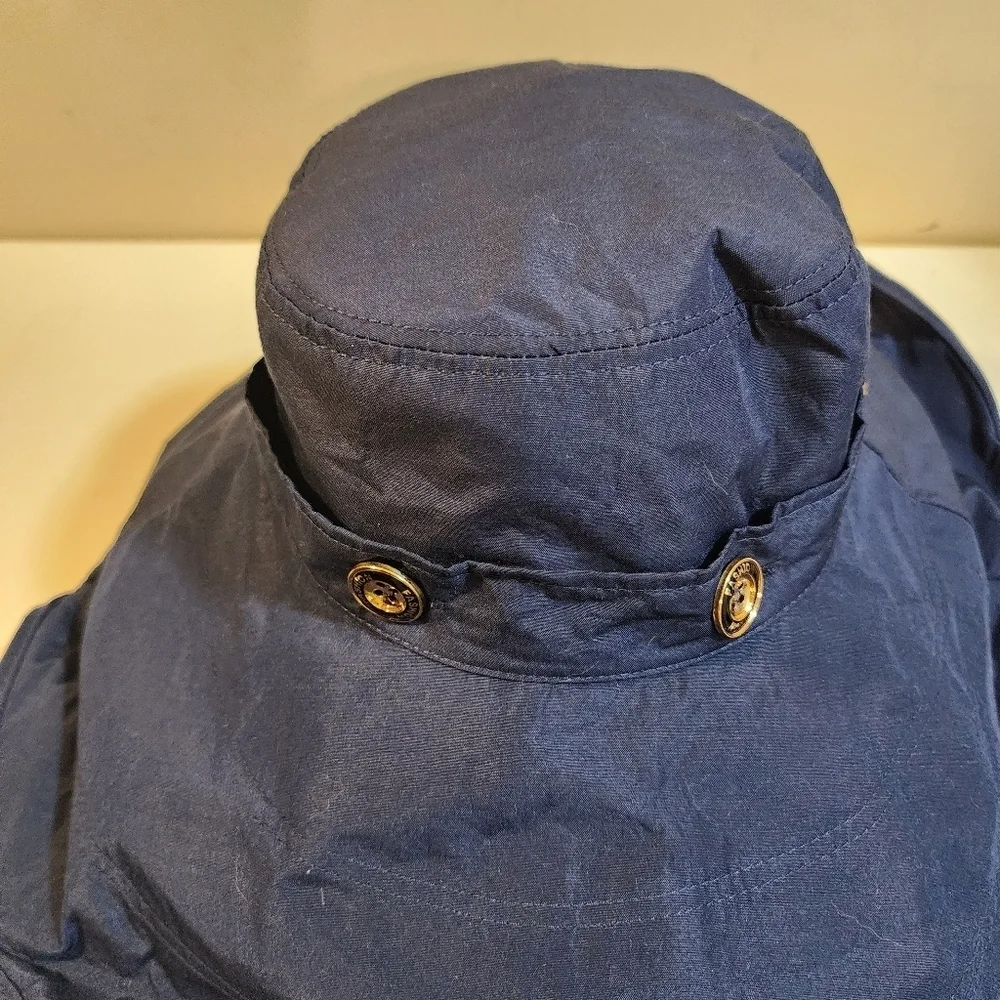 Fashion Women's Blue Wide Sun Convertible hat